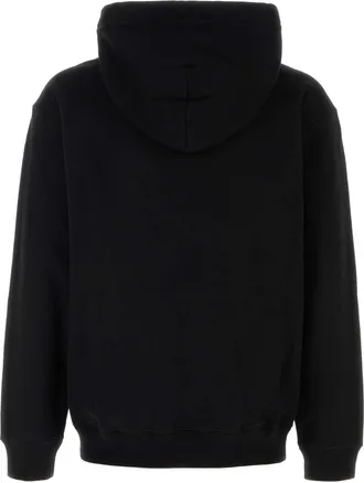 Gucci Mens Logo-Printed Cotton Sweatshirt Black Sweater