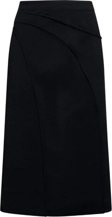 Silvian Heach Midi rok met asymmetrische snit - Dames - Midirokken - Zwart - 2XS - Polyester - Rokken