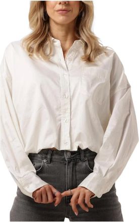 Catwalk Junkie Overhemden, Dames, Wit, L, Katoen, Tuck In Blouse