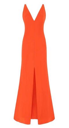 Alexander McQueen Orange Cross Back Gown Size S