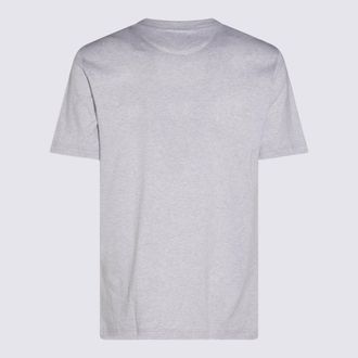 Eleventy Mens T-Shirts And Polos Grigio-Bianco _100 % Co