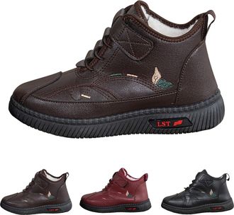 Generic Women Winter Snow Boots with Fur Lined Thickened Warm Snow Boots Waterproof Non Slip Walking Shoes for Women Lightweight Comfortable Outdoor Booties w