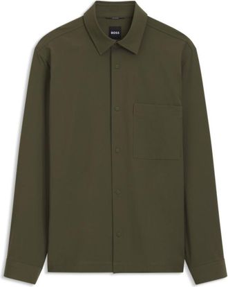 BOSS Relaxed-fit shirt in performance stretch ripstop