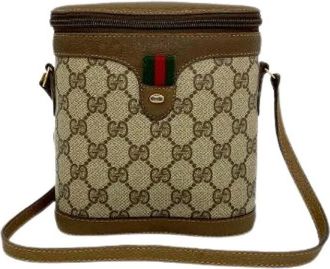 Gucci Pre-owned Leren PVC Mini Schoudertas - Dames - Vintage Schoudertas - Bruin - ONE Size - Leer - Vintage