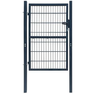 Berkfield Home 2D Fence Gate (Single) Anthracite Grey 106 x 190 cm