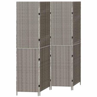 vidaXL Vidaxl Divider Per Stanze Grigio 195 X 180 Cm Polyrattan