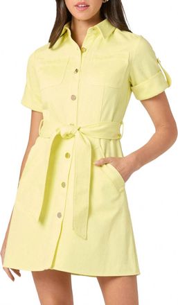 Shoshanna Corie Denim Mini Shirtdress In Sunburst