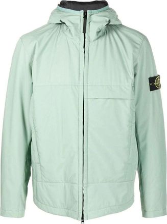 Stone Island Soft-Shell Primaloft Hooded Jacket Sage 771540527-V0055