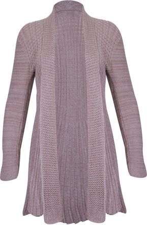 Purple Hanger Womens Long Sleeve Waterfall Ladies Boyfriend Stretch Knitted Front Open Cardigan Sweater Top Plus Size Mocha Size 20-22 (L/XL)