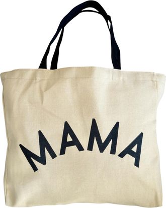 Generic Mama Large Tote Bag 40x35x11cm- Eco Friendly Shopping Bag, Reusable Cotton Canvas, Grocery Cloth Bag, Large Shopping Bag, New Mum, Mothers day or Birt