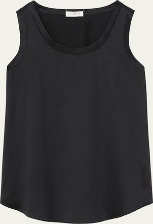 Lafayette 148 New York Perla Luxe Reversible Silk Charmeuse Shell