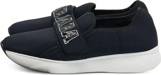 Prada Sneakers met logoband - Zwart
