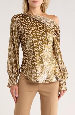 SIMKHAI Alice One-Shoulder Top in Gold at Nordstrom Rack, Size X-Small