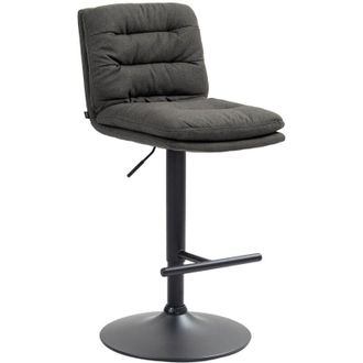 Clp Taburete de bar Damar en tela Gris oscuro Negro