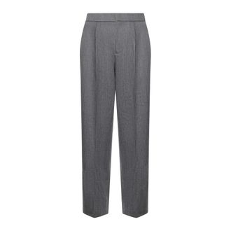 BONSAI Straight Trousers, male, Gray, Size: M Loose Fit Pant