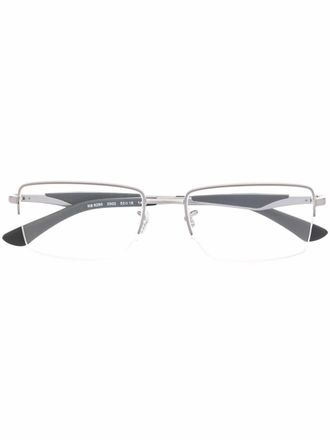 Ray-Ban rectangle-frame glasses - unisex - Metal - 53 - Silver