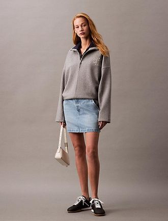 Calvin Klein Monogram Logo Quarter Zip Spacer Jacket