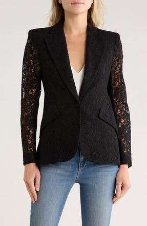 L'agence Chamberlain Lace Blazer in Black at Nordstrom Rack, Size 00