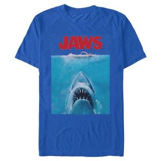Jaws Mens Jaws Oversized Movie Poster Graphic T-Shirt in Royal Blue at Nordstrom, Size Xxx-Large