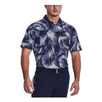 Under Armour Iso-Chill Graphic Palm Polo Shirt Blue Multi 1377367-410