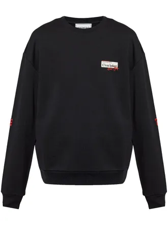 Iceberg logo-patch sweatshirt - men - Cotton - S - Black