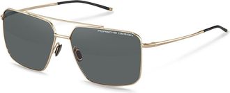 Porsche Design P8936 Polarized B Mens Sunglasses Gold Size 61