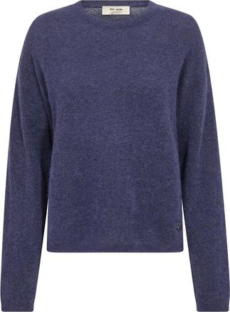 Mos Mosh Rondgebreide trui - Dames - Ronde hals truien - Blauw - S - Truien & Vesten
