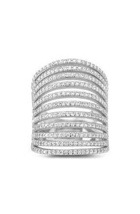 Glaze Jewelry Moissanite Caged Band Ring in Silver at Nordstrom Rack, Size 9