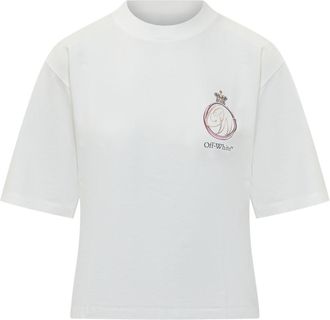 Off-white White Logo Crew Neck T-Shirt