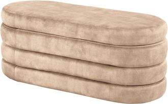 Global Interiors Design Polsterbank Vogue mit Stauraum, Samt Champagner