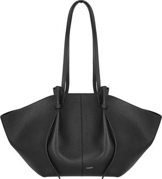 Yuzefi Large Pebbled Leather Tote Bag With Adjustable Handles