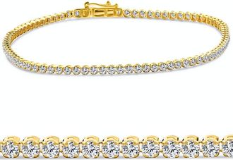 Pompeii3 1.23 - 4.00Ct TW Diamond Tennis Bracelet 7 14k Gold Lab Grown