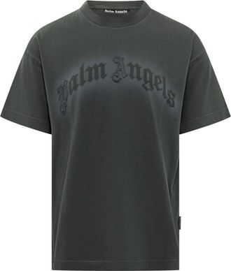 Palm Angels Black Logo Crew Neck T-Shirt