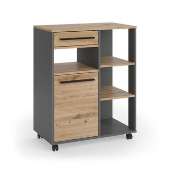 Vicco Buffet De Cocina Pure, Roble Artesanal/antracita, 72.2 X 90.8 Cm, Vicco