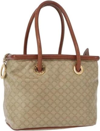 Celine Pre-owned Handbags, female, Beige, Size: ONE SIZE Pre-owned Vintage Canvas Bag