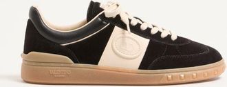 Valentino Garavani Upvillage Low Top Trainer In Split Leather And Calfskin Nappa Leather