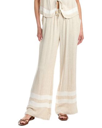 Vintage Havana Linen-Blend Wide Pant