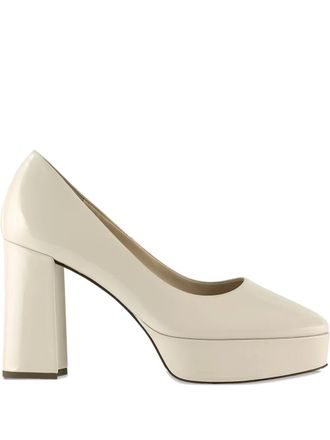 Högl 100mm Gianna platform block-heel pumps - Neutrals