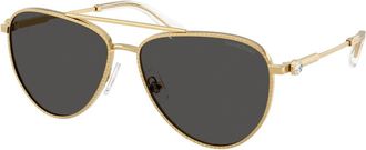 Swarovski Stijlvolle zonnebril Sk 7031 in blauw - Dames - Zonnebrillen - Geel - 59 MM - Accessoires