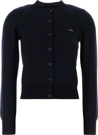 A.P.C. Cardigan - Dames - Vesten - Blauw - L - Truien & Vesten