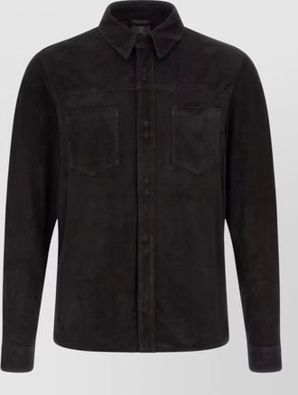 Giorgio Brato suede leather shirt jacket