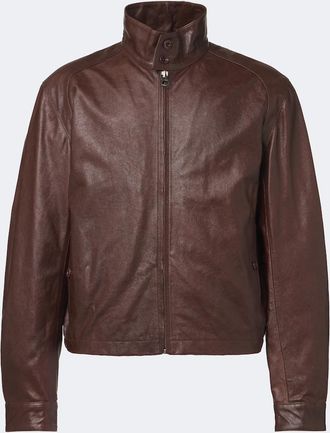 Christophe Lemaire Chaqueta Harrington de piel