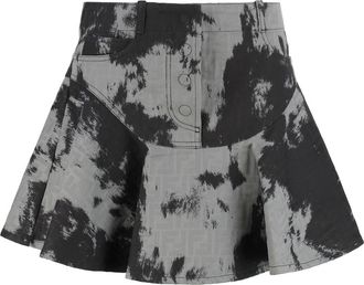 Fendi Jeansrok - Dames - Spijkerrokken - Veelkleurig - XS - Katoen - Rokken