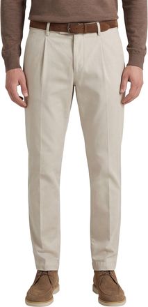 Gardeur Pantalon katoen beige flatfront