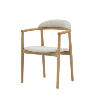 Woodek Silla en roble, asiento beige