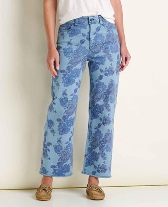 Toad & Co Womens Balsam Cutoff Jean in Weathered Blue Print at Nordstrom, Size 12 27