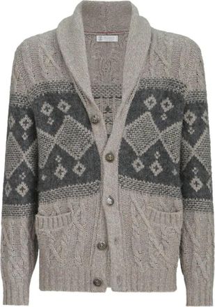 Brunello Cucinelli Chin&eacute; Vest - Heren - Vesten - Grijs - L - Wol - Truien & Vesten