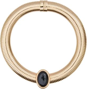 Julietta Opyum oval-detail necklace - Gold