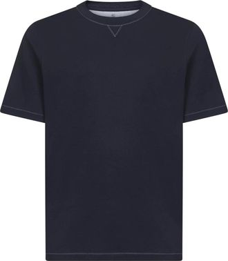 Brunello Cucinelli Brunello Cucinelli, T-Shirts, male, Blue, Size: 2XL Brunello Cucinelli T-shirts and Polos