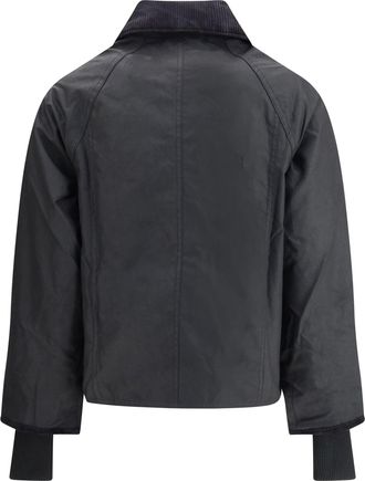 Barbour Womens Beadnell Waxed Jacket Black-Classic Cotton Down Black/classic